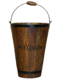 Enfriadores de champán Bollinger vintage o cubos de madera, juego de 2